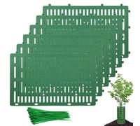 Protection contre les écorces d'arbres - Empilable - Pour protéger les jeunes arbres et - Avec 50 attaches à glissière pour tondeuses à chevreuil, lapin, chats