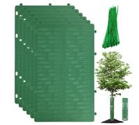 Protection contre les écorces d'arbres - Protection extensible pour tronc d'arbre - Avec 50 attaches à glissière pour écorces