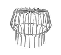 Protection contre les feuilles de gouttière ronde, résistante aux intempéries, à la rouille, anti-encrassement, 15,2 cm, argenté