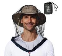Protection Contre Les Mouches - 38,98 Pouces - Cordon De Serrage en Polyester - Filet Respirant À Trous Fins - 29 G - sur-Chapeau Réglable - Grande Couverture Confortable pour La Pêche, La Randonnée,