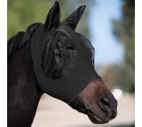 Protection contre les mouches élastique souple pour cheval avec panneaux de maille découpés avec précision pour une protection ciblée contre les insectes et une régulation thermique (noir)