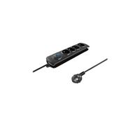 Qoltec Multiprise parasurtenseur 50104 – 4 prises 230 V 3680 W câble 1,5 m noir