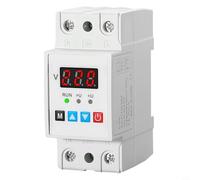 Protection contre les surtensions et les sous-tensions réglables AC220 V avec écran LCD, fusible automatique 40 A/63 A pour rail DIN, boîtier ignifuge PA66 avec protection par mot de passe un(63 A)