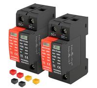 Protection Contre les Surtensions, Parafoudre de Type2, 2 Pôles, avec un Courant de Décharge Maximal de 40 Ka, Protection Contre Les Surtensions pour Installations Photovoltaïques-2Pcs