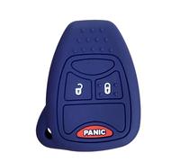 Protection Coque Clé pour Chrysler Pacifica Voyager PT Cruiser 300C pour Dodge Avenger Caliber pour Jeep Compass Patriot-Navy Blue(White BTN)