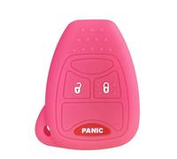 Protection Coque Clé pour Chrysler Pacifica Voyager PT Cruiser 300C pour Dodge Avenger Caliber pour Jeep Compass Patriot-Rose