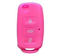 Protection Coque Clé pour VW pour Passat B5 Variant pour Golf 4 5 pour Polo pour Skoda b 2007 pour Octavia A5 pour Seat Cordoba Leon 1p Altea XL-3buttons Rose