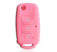 Protection Coque Clé pour VW pour Passat B5 Variant pour Golf 4 5 pour Polo pour Skoda b 2007 pour Octavia A5 pour Seat Cordoba Leon 1p Altea XL-3buttons Pink