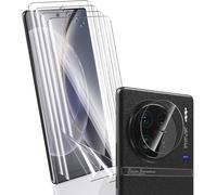 Protection d'¿¿cran pour VIVO X90 Pro Non-Verre Tremp¿¿, 4 Pi¿¿ces Protection d'¿¿cran Film Flexible + 1 Pi¿¿ces Arri¿¿re Cam¿¿ra Verre Tremp¿¿, Haute d¿¿finition pour VIVO X90 Pro