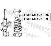 Protection d'amortisseur pneumatique Essieu arrière droit TSHB-SXV10RR FEBEST