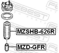 Protection d'amortisseur pneumatique Essieu arrière MZSHB-626R FEBEST pour MAZDA