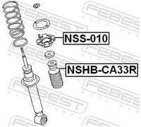 FEBEST NSHB-CA33R Bouchon de protection/soufflet, amortisseur pour INFINITI,NISS