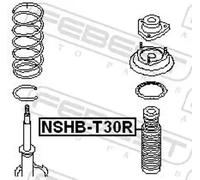 Protection d'amortisseur pneumatique Essieu arrière NSHB-T30R FEBEST pour NISSAN