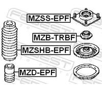 Protection d'amortisseur pneumatique Essieu avant MZSHB-EPF FEBEST pour MAZDA