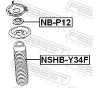 Protection d'amortisseur pneumatique Essieu avant NSHB-Y34F FEBEST pour INFINITI