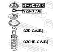 Protection d'amortisseur pneumatique Essieu avant SZSHB-GVJB FEBEST pour SUZUKI