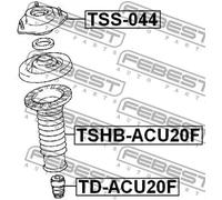 Protection d'amortisseur pneumatique Essieu avant TSHB-ACU20F FEBEST pour TOYOTA