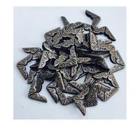 Protection d'angle, décoration d'angle de livre, Lot de 50 protections d'angle en métal bronze, 14 x 14 x 3 cm, for livres, albums photo, carnets, menus, dossiers, scrapbooking, vintage(50PCS)