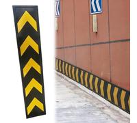 Protection d'angle robuste pour mur de garage - Rampe en caoutchouc réfléchissant avec large bande de sécurité pour allée et parking, design durable de 99 cm