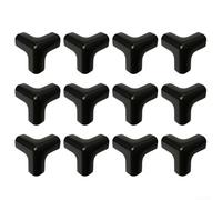 Protection d'angle souple en forme de T avec fonction anti-collision, ruban adhésif double face solide pour une fixation sûre, n'endommage pas les meubles de maison après le retrait (noir)