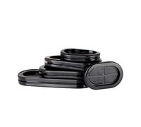 Protection de bague tampon de rondelle en caoutchouc ovale | Câble de protection Type de boucle Couvercle d'étanchéité Anneau de bobine de protection Bouchon de trou Noir 35 x 110 mm (2