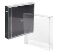 Protection de boîtier de jeu - Plastique PET transparent pour écran et couvercle de rangement, compatible avec les boîtiers de jeu PlayStation® PS1 (143 × 131 × 18 mm) (lot de 1)