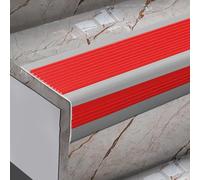 Protection de bord de nez d'escalier en vinyle - Garniture de sécurité pour escaliers intérieur/extérieur - Couvre-marches en PVC prédécoupé - Protection antidérapante durable pour la sécurité des