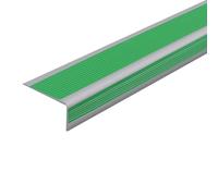 Protection de Bord D'escalier 10 M, Nez de Marche en PVC pour Intérieur et Extérieur, Carrelage, Bois, Métal, 6 X 3 CM(Green)