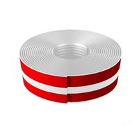 Protection de bord d'escalier antidérapante de 3 m - Moulure en caoutchouc vinyle robuste avec dos adhésif pour marches d'escalier de la maison et du jardin (blanc 3 m)