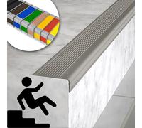 Protection de bord d'escalier en caoutchouc antidérapant - Bande de protection autocollante flexible pour marches intérieures, ignifuge, étanche, transition des coins de sécurité.