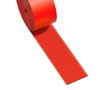 Protection de bord d'escalier rouge - Marchepieds de nez en caoutchouc antidérapant, bordure de sécurité autocollante pour marches d'intérieur/extérieur, tapis de traction pour escaliers, durable et