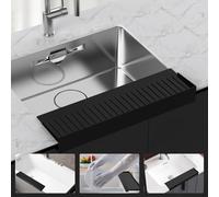 Protection de bord d'évier en silicone - Angle d'inclinaison de 5 degrés - Tapis de protection pour évier de cuisine en acier inoxydable, granit, quartz, compatible avec protecteur de comptoir de 9,5