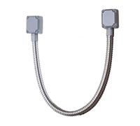 Protection de Câble de Porte Boucle de Porte en Alliage Zinc, tête Acier Inoxydable 304, disjoncteur Fil contrôle d'accès, Protecteur Manchon câble(Sliver)