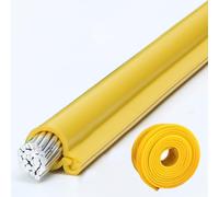 Protection de câble, Gaine de câble de Travail sous Tension Haute Tension 10-35 KV - Manchon de Protection Isolant Jaune, Couvercle de Blindage de conducteur à Boucle (diamètre intérieur 24