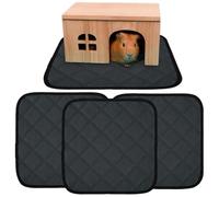 Protection De Cage | 4 Pièces Coussinet d'Entraînement Absorbant | Tapis Lavable Anti-Dérapant | pour Les Espèces De Petits Animaux Hamster Lapin Hérisson Chinchilla dans Habitat Et Zone