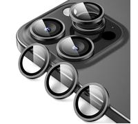 Protection de caméra - pour iPhone - 15 Pro/Pro Max - Verre Trempé - Anti-Rayures - Contour Noir