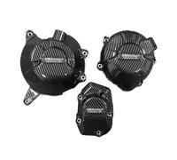 Protection De Carter De Moteur Couvercle Moteur Moto Automobile KAWASAKI Z900 2017 - 2023 Ensemble Protection Couvercle De Moteur Secondaire Carter Allumage Pour Moto(Carbon fiber texture)