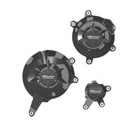 Protection De Carter De Moteur For KAWASAKI ER6N ER-6N ER6F ER-6F Couvercle Moteur Vélo Automatique Ensemble Protection Couvercle Moteur Secondaire Carter Allumage Pour Moto(Carbon fiber texture)