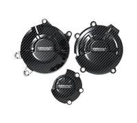 Protection De Carter De Moteur Kit De Protection De Moteur De Moto En Fiber De Nylon Couvercle De Stator Carter for HONDA CB500X CB500F CBR500R 2013-2018 Carter Allumage Pour Moto(Carbon fiber texture