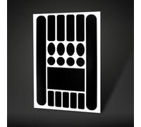 Protection de chaîne de vélo - Autocollant anti-rayures pour fourche avant de VTT - Noir mat - Carbone transparent (B)