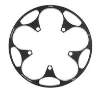 Protection de chaîne de vélo de route, couvercle de plateau en alliage d'aluminium 130 pour protection du cyclisme, disque de manivelle creux léger, structure robuste (56T-60T, noir)
