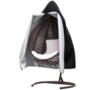 Protection de chaise pivotante Egg - Housse résistante aux intempéries, protection extérieure, boîtier en tissu résistant aux déchirures, fermeture réglable coupe-vent | Accueil Patio Café Appartement