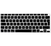 Protection de clavier en silicone noir pour MacBook Air 13 (A2337/A2179) 2021/2020 (disposition britannique/européenne), protection de clavier en silicone