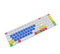 Protection de clavier en silicone pour 15-cc707TX - Design coloré en option - Résistant à la poussière et aux dommages causés par les liquides - Pour utilisation scolaire