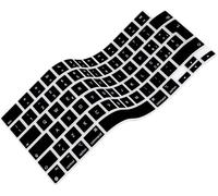 Protection De Clavier Ultra Fine En Silicone Italien Pour Macbook Air 2023 2022 15,3"" 13,6"" Avec Puce M2 (Modèle : A2681) Accessoires De Protection Souples Ue/Uk (Noir Italien)