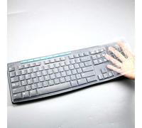 Protection de clavier ultra fine en silicone pour clavier Logitech MK295 MK275 K200 MK200 K260 MK260 K270 MK270 (transparent)