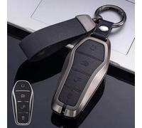 Protection de YD Song Qin Han EV Tang en alliage de zinc robuste et cuir - Accessoire de voiture élégant - Découpe précise - Noir