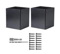 Protection de colonne réglable pour boîte aux lettres, clôture et terrasse - 8,4 à 15,2 cm de large, 15,2 cm de hauteur, acier au carbone avec revêtement résistant à la rouille, vis d'installation