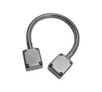 Protection de fil de porte de câble de contrôle d'accès en acier inoxydable - Manchon de montage exposé - Cordon de transfert d'alimentation - Ligne de contrôle d'accès - Protecteur de fil Defender