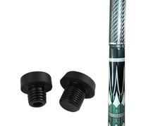 Protection de fond de queue de billard pour Jaguar, Metz, Hao, Global et Pierre - Alliage d'aluminium + pare-chocs en caoutchouc avec avant fileté (8,4 mm) (B)